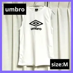 アンブロ umbro ノースリーブ シャツ タンクトップ M 白 サッカー