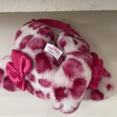 東京ディズニーリゾート　ヒョウ柄耳あて ピンク