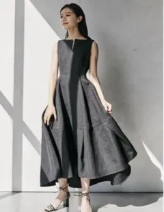 ✴︎試着✴︎ L'AUBE BLANC Keyneck Jacquard Dress