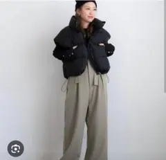 Pichi 中綿ショート丈ベスト ブラック todayful anuke