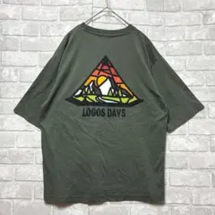 ロゴス Tシャツ M メンズ カーキ バックプリント キャンプ ふるだん 半袖のサムネイル