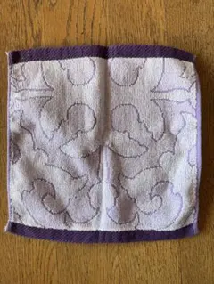 【まとめ買いOK】紫ハンドタオル　約24×24cm