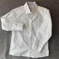 美品ZARA 白シャツ 長袖　スリムフィット　110