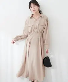 新品未使用タグ付き NICE CLAUP ミニタリースキッパー衿ワンピース