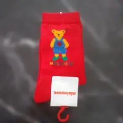 新品たぐ付きミキハウス 赤い靴下 15〜17cm