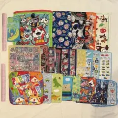 【バラ売り可】26枚ハンカチ•タオルまとめ売り 妖怪ウォッチ ディズニー等