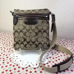 【美品】COACH コーチ ショルダーバッグ シグネチャー ブラウン 42190