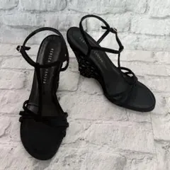 REBECA SANVER ブラックサンダル 23.5cm