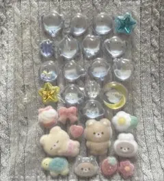 ジュエルプチドロップステッカー シマエナガ コットンパフィー クマ おすそ分け