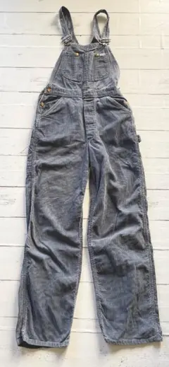 70s usa製　lee コーデュロイオーバーオールブルーグレー