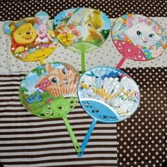ディズニーキャラクターうちわ 5個セット
