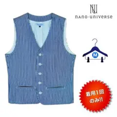NANO universe着用１回のみ☆ほぼ新品♪♪ シアサッカー ジレ／ベスト