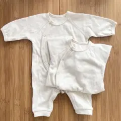 cofucu コフク　新生児カバーオール　50 2点セット　オーガニックコットン