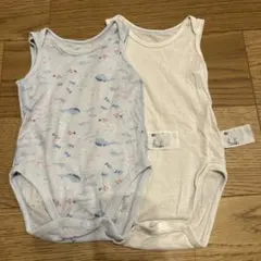 UNIQLO メッシュ素材ノースリーブロンパース　肌着　2枚セット　80cm
