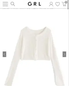 GRL ショート丈シアーニットカーディガン[an1338