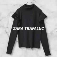 Ld839＊ザラトラファルック カットソー ロンT フリル ハイネック M