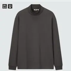 M*l様 GWセール UNIQLO U モックネックプルオーバー ダークグレー