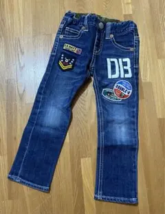 美品　ダブルB ☆ ワッペン  デニム　ジーパン　100cm