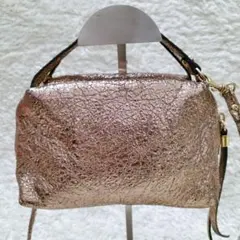 GIANNI CHIARINI メタリックゴールド ALIFA Sミニショルダー - メルカリ