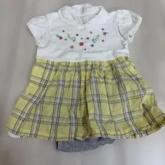 Combi miniベビー服 ワンピース 花柄刺繍 チェック柄のサムネイル