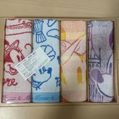 ミッキー＆ミニータオルセット 4枚入り　新品未使用　非売品