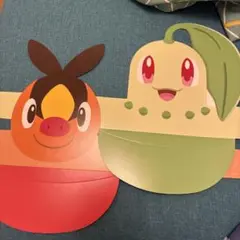 ヒコザル　チコリータ　サンバイザー　ポケモン