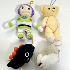 ぬいぐるみ マスコット 【 4点セット 】