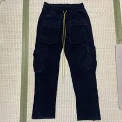 mnml Mサイズ ブラック コーデュロイ カーゴパンツ