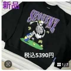 SEQUENZ 骸骨スカル メンズ スウェット トレーナー M