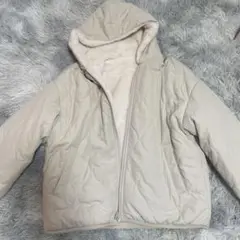 リバーシブル フード付きジャケット ベージュ