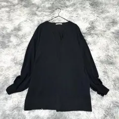 【index】カーディガン ブラック L 薄手 上品 大人 ゆったり【美品】