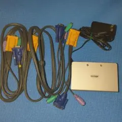 動作確認済　corega CG-PC2KVM KVMスイッチ　ケーブル付