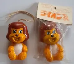 【処分】ライオンちゃん　2個　1個未開封　ソフビ　ライオン製品