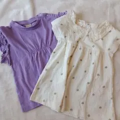 petit main Tシャツ2枚セット 80 90 女の子 保育園　 洗い替え