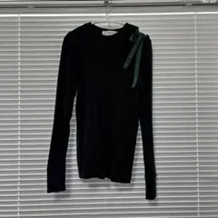 TOGA PULLA リブジャージーロングスリーブ　トーガ　ブラック　黒　36のサムネイル