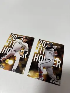 2023 山下舜平大投手.頓宮裕真選手タイトルホルダー カードセット