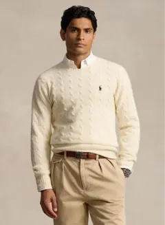 POLO Ralph Laurenケーブルニット ウールカシミヤ セーター