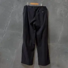 00s NIKE ナイロンパンツ ワイドストレート 黒 L