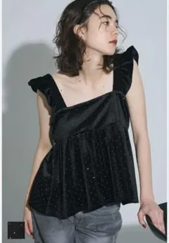 coca ベロアラメキャミ Lサイズ