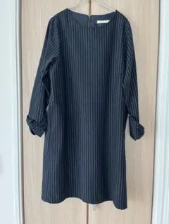 ストライプ　長袖ワンピース　chocol raffine robe