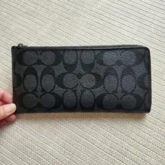 COACH ブラック レザー 長財布