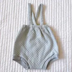 【美品monbebe モンべべ】サロペット付きブルマ　ブルーグレー 韓国子供服