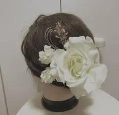 髪飾り　薔薇大輪 卒業式　成人式　パーティー
