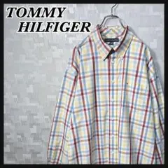 トミーヒルフィガー 長袖 シャツ ボタンダウン メンズ XL チェック US古着
