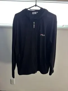 FILA フード付き ブラック ジャケット