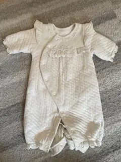 ベビー ロンパース フリル袖 花刺繍