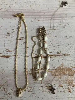 アクセサリー3点セット　ブレスレット　アンクレット　ネックレス　おまとめ