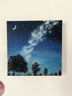 アクリル画✴︎静かな星空✴︎