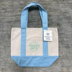 TRADER JOE’S ミニパステルキャンバストートバッグ　水色