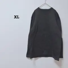 カットソー　ロンT　スウェット　シンプル　カジュアル　長袖　XL